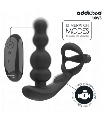 ADDICTED TOYS - MASAJEADOR PROSTÁTICO ROTATORIO CONTROL REMOTO