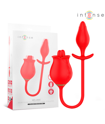 INTENSE - MELANIE DOBLE ESTIMULADOR CLÍTORIS CON LENGUA ZIGZAG