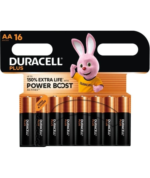 DURACELL - PLUS POWER BOOST PILA ALCALINA AA LR6 BLISTER x 16