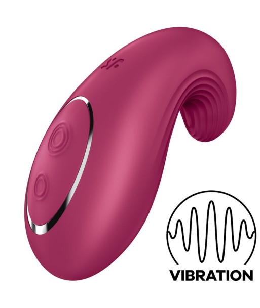 SATISFYER - DIPPING DELIGHT VIBRADOR LAY-ON ROJO