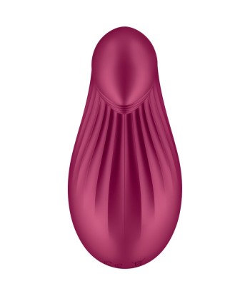 SATISFYER - DIPPING DELIGHT VIBRADOR LAY-ON ROJO