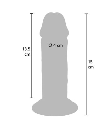 GET REAL - DILDO DELUXE DONG GRUESO DE DOBLE DENSIDAD TPE 15 CM