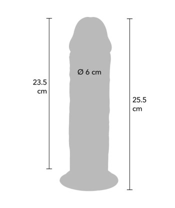 GET REAL - DILDO DELUXE DONG GRUESO DE DOBLE DENSIDAD TPE 25.5 CM