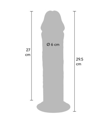 GET REAL - DILDO DELUXE DONG GRUESO DE DOBLE DENSIDAD TPE 29.5 CM