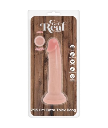 GET REAL - DILDO DELUXE DONG GRUESO DE DOBLE DENSIDAD TPE 29.5 CM
