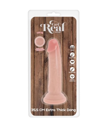 GET REAL - DILDO DELUXE DONG GRUESO DE DOBLE DENSIDAD TPE 35.5 CM
