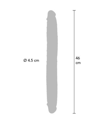 GET REAL - DILDO DOBLE DONG DE SILICONA CARAMELO 46 CM
