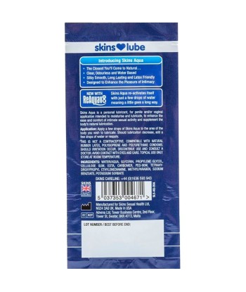 SKINS - AQUA LUBRICANTE BASE DE AGUA MONODOSIS 5 ML