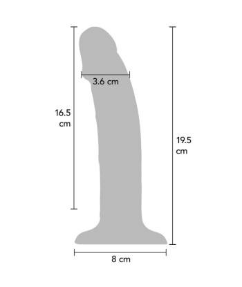 GET REAL - DILDO REALISTA VIBRADOR DE SILICONA MORADO 19.5 CM