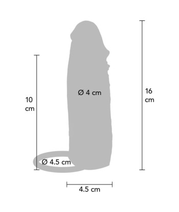 GET REAL - FUNDA HYDRATED SKIN DE SILICONA PARA PENE CARAMELO 16 CM