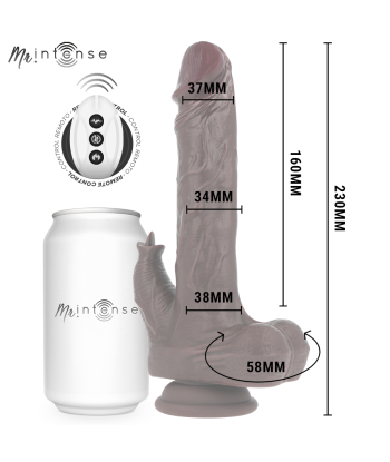 MR INTENSE - MORGAN REALÍSTICO MULTIFUNCIÓN CON VIBRACIÓN, ROTACION Y UP AND DOWN CONTROL REMOTO 23 CM -O- 3.5 CM