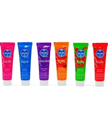 SKINS - VITAL and FRUITY LUBES KIT LUBRICANTES 6 x 12 ML