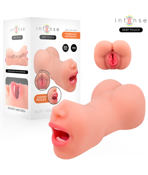 INTENSE DEEP TOUCH - RILEY MASTURBADOR DOBLE BOCA and VAGINA