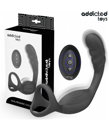 ADDICTED TOYS - ANILLO DOBLE VIBRADOR PROSTÁTICO CONTROL REMOTO