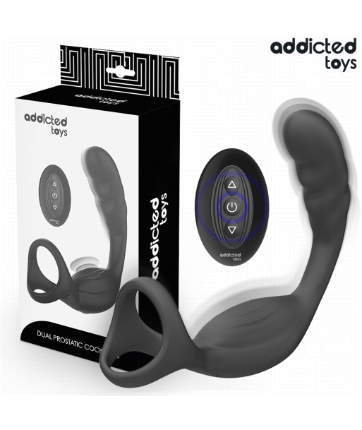 ADDICTED TOYS - ANILLO DOBLE VIBRADOR PROSTÁTICO CONTROL REMOTO
