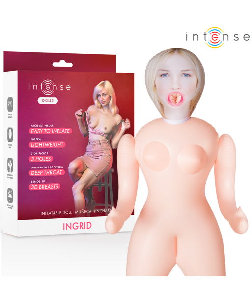 INTENSE DOLLS - INGRID MUÑECA HINCHABLE CON TRES ORIFICIOS