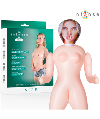 INTENSE DOLLS - NICOLE MUÑECA HINCHABLE CON TRES ORIFICIOS