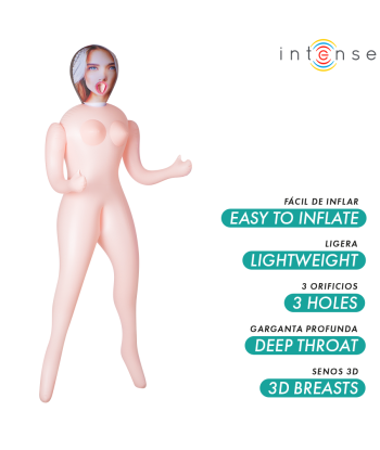 INTENSE DOLLS - NICOLE MUÑECA HINCHABLE CON TRES ORIFICIOS
