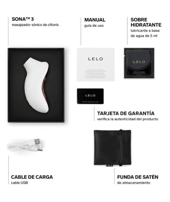 LELO - SONA 3 MASAJEADOR SÓNICO DE CLÍTORIS BLANCO