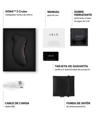 LELO - SONA 3 CRUISE MASAJEADOR SÓNICO DE CLÍTORIS NEGRO