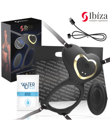 IBIZA - VIBRADOR PARA PAREJAS FORMA DE BRAGUITA CORAZON CONTROL REMOTO