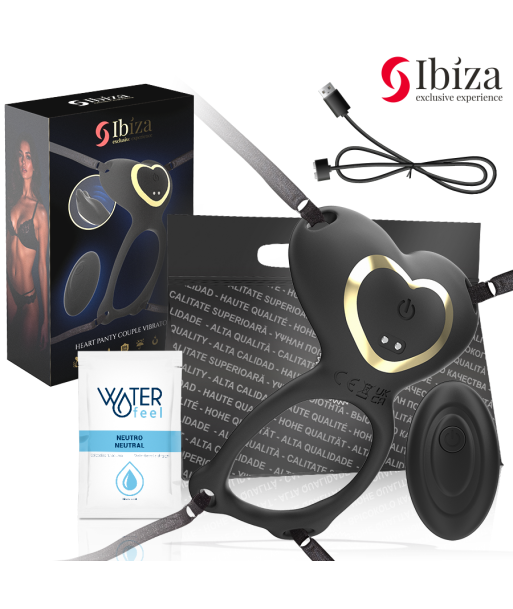 IBIZA - VIBRADOR PARA PAREJAS FORMA DE BRAGUITA CORAZON CONTROL REMOTO