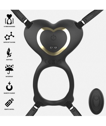 IBIZA - VIBRADOR PARA PAREJAS FORMA DE BRAGUITA CORAZON CONTROL REMOTO