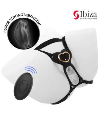 IBIZA - VIBRADOR PARA PAREJAS FORMA DE BRAGUITA CORAZON CONTROL REMOTO