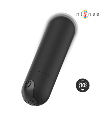 INTENSE - KAREN MINI BALA VIBRADORA 10 MODOS RECARGABLE NEGRO