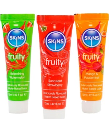 SKINS - FRUITY LUBES KIT LUBRICANTES SANDÍA, FRESA and MANGO 3 x 12 ML