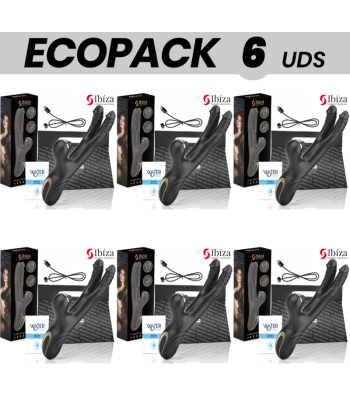 ECOPACK 6 UDS - IBIZA VIBRADOR HI-TECH RABITT CLITORIAL POTENTE Y DOBLE WAVE TWO DRAGONS