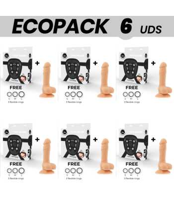 ECOPACK 6 UDS - COCK MILLER ARNES DILDO SILICONA DENSITY COCKSIL ARTICULABLE 13 CM