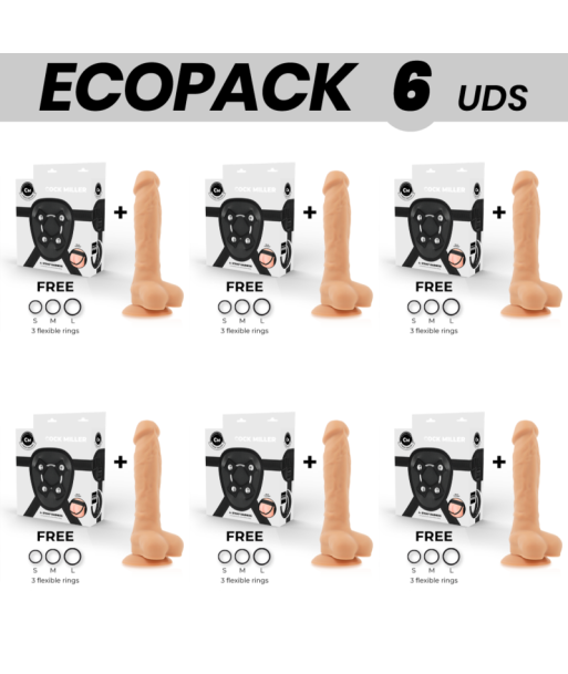 ECOPACK 6 UDS - COCK MILLER ARNES SILICONA DENSITY ARTICULABLE COCKSIL 19,5 CM