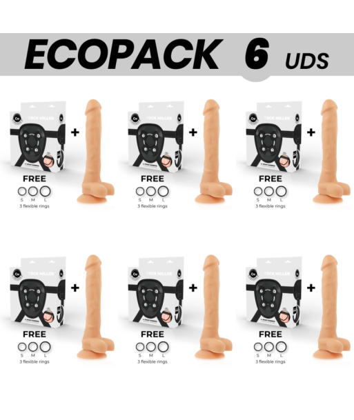 ECOPACK 6 UDS - COCK MILLER ARNES SILICONA DENSITY ARTICULABLE COCKSIL 24 CM