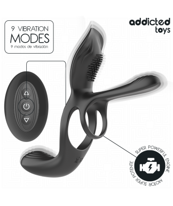 ADDICTED TOYS - DOBLE ANILLO PARA EL PENE CON ESTIMULADOR DE CLÍTORIS