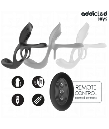 ADDICTED TOYS - DOBLE ANILLO PARA EL PENE CON ESTIMULADOR DE CLÍTORIS