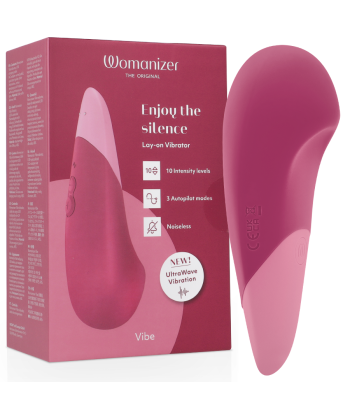 WOMANIZER - VIBE VIBRADOR LAY-ON SILENCIOSO ROSA OSCURO