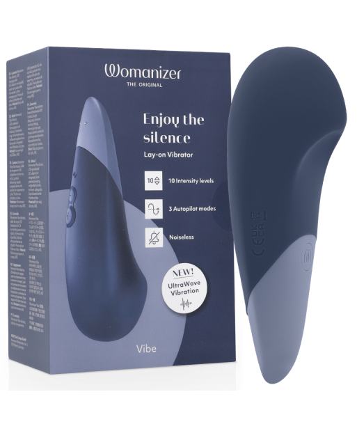WOMANIZER - VIBE VIBRADOR LAY-ON SILENCIOSO AZUL OSCURO