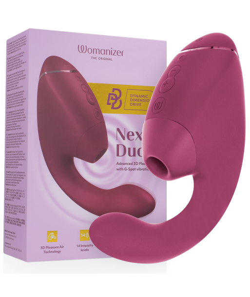 WOMANIZER - DUO NEXT ESTIMULADOR VIBRADOR DUAL CLÍTORIS and PUNTO·G ROSA