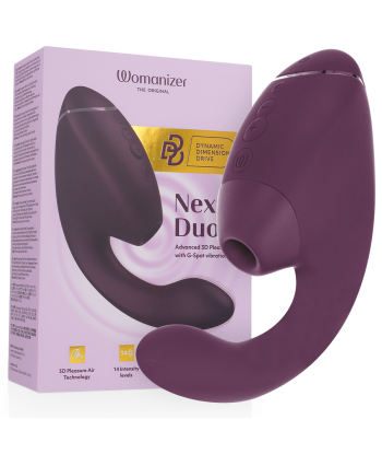 WOMANIZER - DUO NEXT ESTIMULADOR VIBRADOR DUAL CLÍTORIS and PUNTO·G MORADO