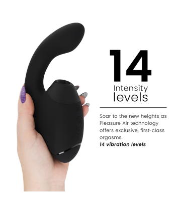 WOMANIZER - DUO NEXT ESTIMULADOR VIBRADOR DUAL CLÍTORIS and PUNTO·G NEGRO