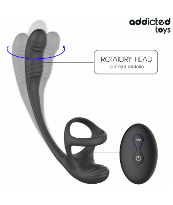 ADDICTED TOYS - PLUG ANAL VIBRACIÓN Y WAVING 360º Y ESTIMULADOR TESTÍCULOS