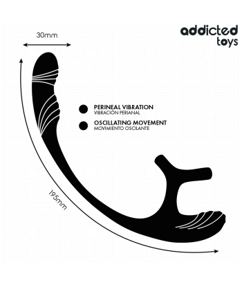 ADDICTED TOYS - PLUG ANAL VIBRACIÓN Y WAVING 360º Y ESTIMULADOR TESTÍCULOS