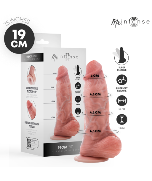 MR INTENSE - SMALL SPENCER DILDO SILICONA 19 CM Ø 4.5 CM