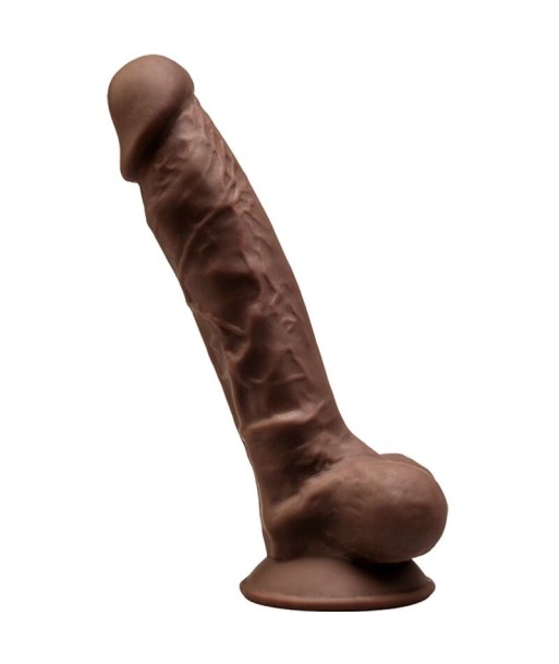 SILEXD - MODELO 1 PENE REALÍSTICO SILICONA PREMIUM SILEXPAN MARRÓN 17.5 CM