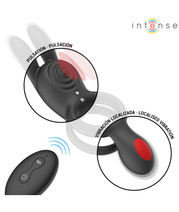 INTENSE - QUINN ANILLO DOBLE CON VIBRACIÓN CON CONTROL REMOTO