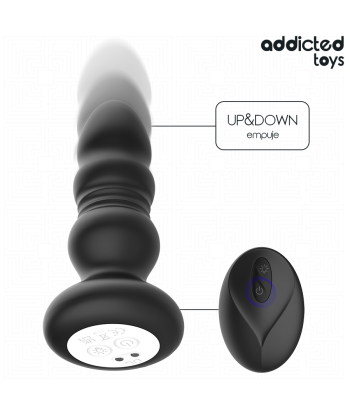 ADDICTED TOYS - PLUG ANAL VIBRADOR THRUSTING Y LUZ LED CONTROL REMOTO
