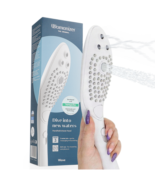 WOMANIZER - WAVE CABEZAL DE DUCHA ESTIMULADOR DE CLITORÍS BLANCO