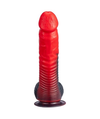 SILEXD - DEVIL DILDO FANTASY SILICONA LIQUIDA TERMOREACTIVO ROJO NEGRO 20.3 CM