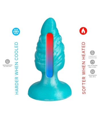 SILEXD - MELTY PLUG ANAL FANTASY SILICONA LIQUIDA TERMOREACTIVO AZUL CELESTE 9.2 CM